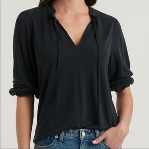 NWT Lucky Brand Sandwash Ruffled Peasant Top Size XL